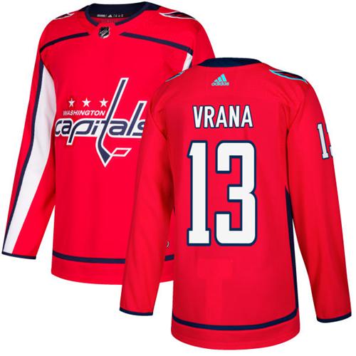 Adidas Men Washington Capitals 13 Jakub Vrana Red Home Authentic Stitched NHL Jersey